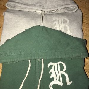 2 rugby sweaters, used. Small but fits like xSmall